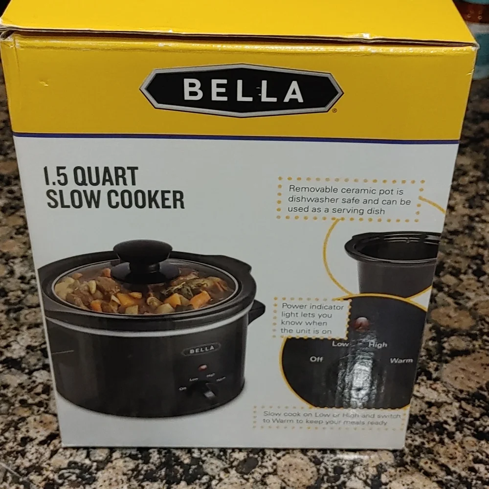 Bella slow cooker, Cheese Warmer 1.5 Quart, New